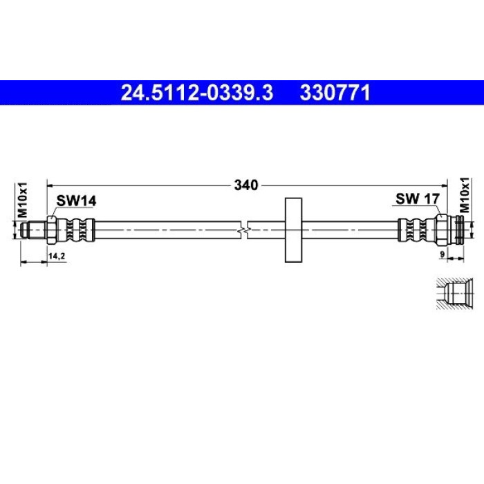 ATE Bremsschlauch 24.5112-0339.3 ATE Bremsschlauch 24.5112-0339.3