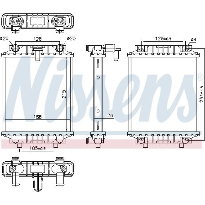 Nissens Wasserkühler PKW 60372 Nissens Wasserkühler PKW 60372