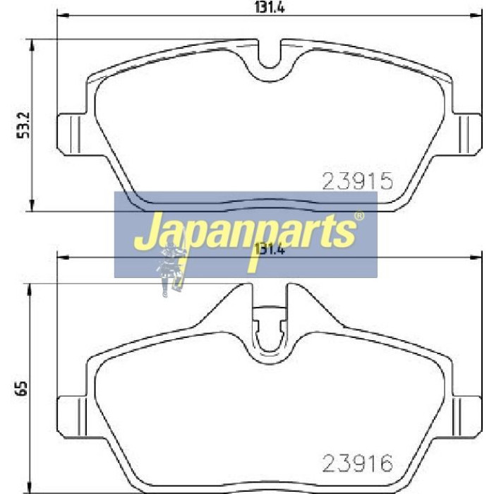 Japanparts Bremsbeläge PA-0130AF Japanparts Bremsbeläge PA-0130AF