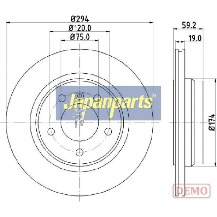 Japanparts Bremsscheibe DP-0109C Japanparts Bremsscheibe DP-0109C