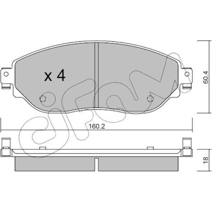 CIFAM Bremsbelagsatz, Scheibenbremse 822-1003-0