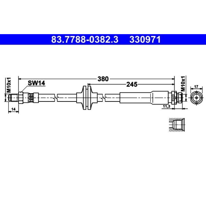 ATE Bremsschlauch 83.7788-0382.3 ATE Bremsschlauch 83.7788-0382.3
