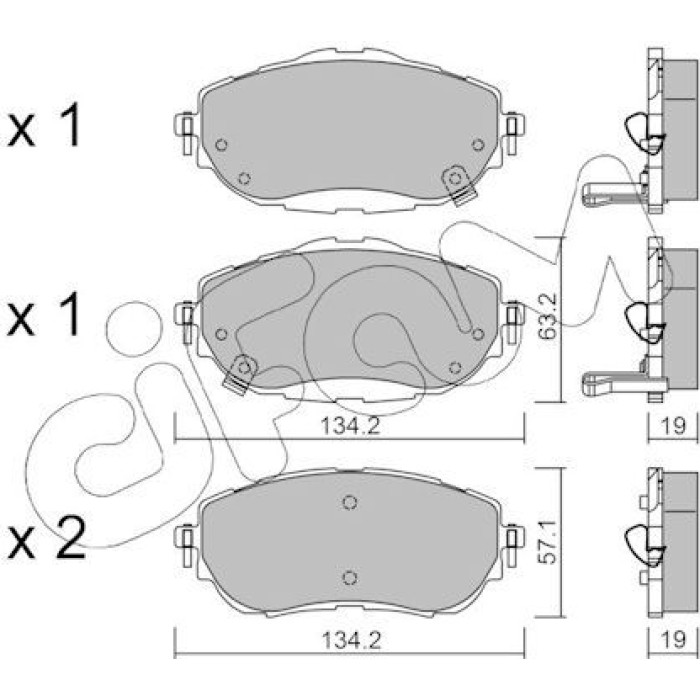 CIFAM Bremsbelagsatz, Scheibenbremse 822-998-0 CIFAM Bremsbelagsatz, Scheibenbremse 822-998-0