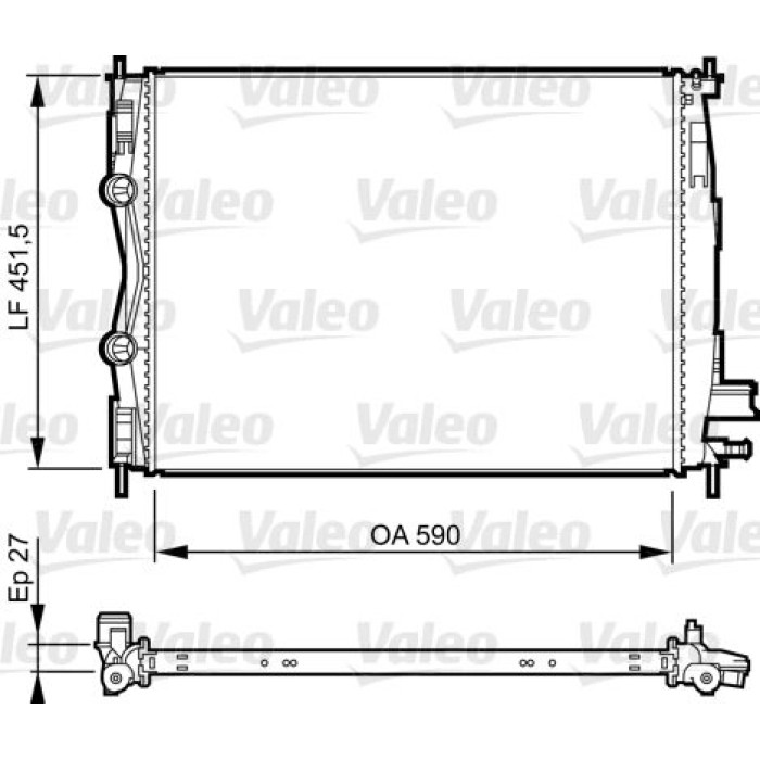 Valeo Motorkühler 735381 Valeo Motorkühler 735381