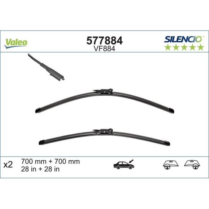 Valeo VM884 Silencio X.TRM Wischer 577884 Valeo VM884 Silencio X.TRM Wischer 577884
