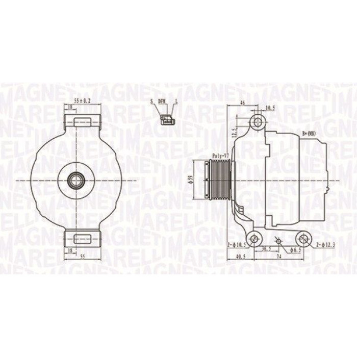 Magneti Marelli Lichtmaschine 063731779010 Magneti Marelli Lichtmaschine 063731779010
