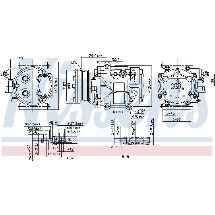 89240 Nissens Klimakompressor PKW 89240 89240 Nissens Klimakompressor PKW 89240
