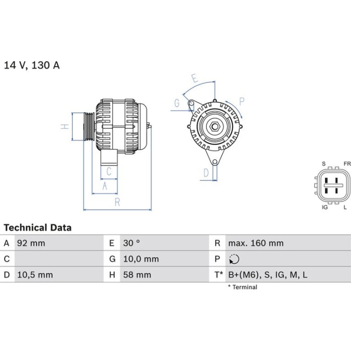 Bosch Lichtmaschine 0 986 084 270 Bosch Lichtmaschine 0 986 084 270