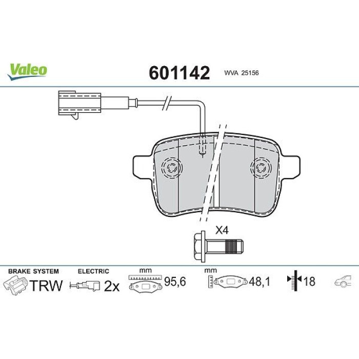 Valeo Bremsbelagsatz 601142
