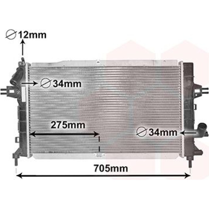 Van Wezel Motorkühler 37002364 Van Wezel Motorkühler 37002364