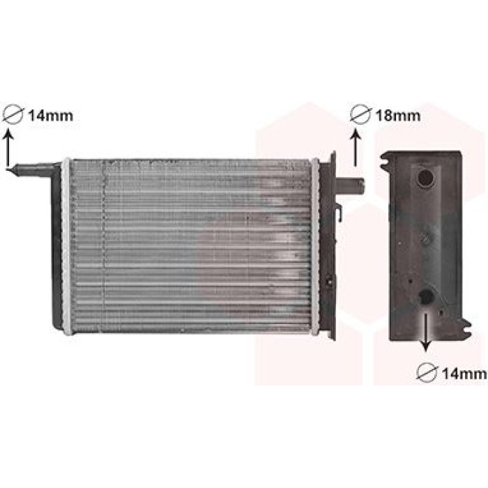 Van Wezel Heizungswärmetauscher 43006096 Van Wezel Heizungswärmetauscher 43006096
