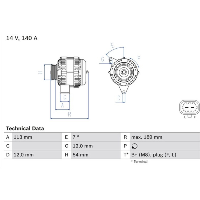 Bosch Lichtmaschine 0 986 083 820 Bosch Lichtmaschine 0 986 083 820
