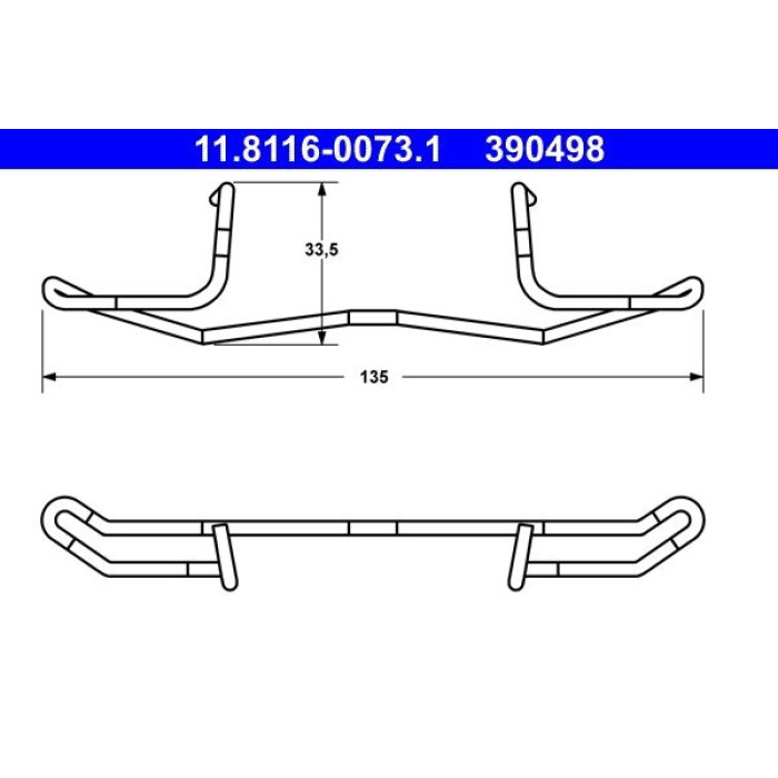 ATE Feder, Bremssattel 11.8116-0073.1 ATE Feder, Bremssattel 11.8116-0073.1
