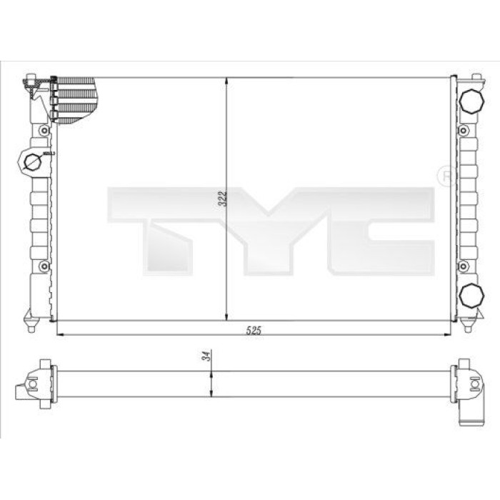 TYC Motorkühler 737-0016