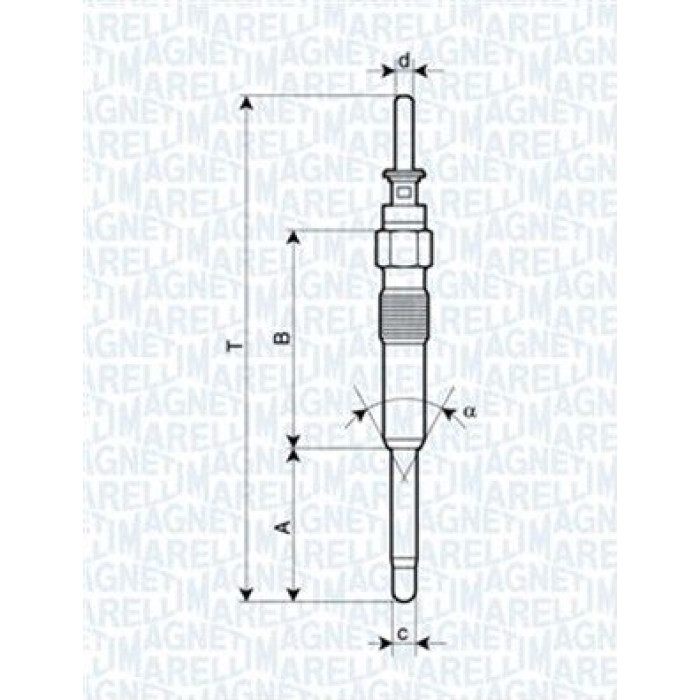 Magneti Marelli Glühkerze 062900023304 Magneti Marelli Glühkerze 062900023304