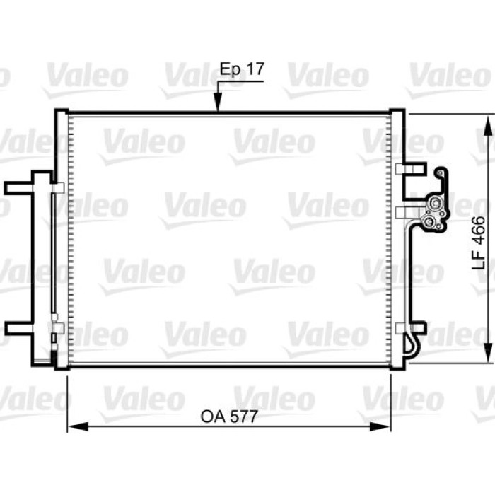 Valeo Klimakondensator 814360 Valeo Klimakondensator 814360