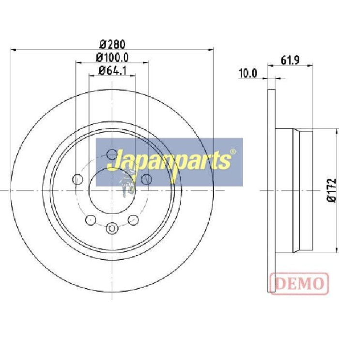 Japanparts Bremsscheibe DP-426C Japanparts Bremsscheibe DP-426C