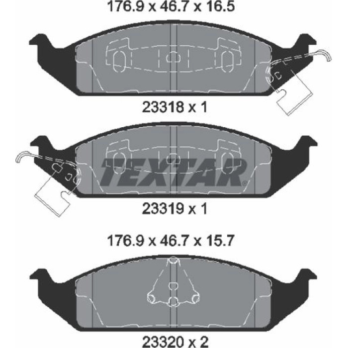 Textar Bremsbelagsatz 2331801 Textar Bremsbelagsatz 2331801