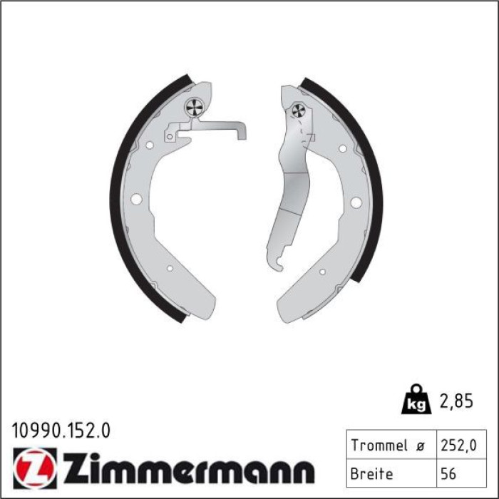 ZIMMERMANN Bremsbacken 10990.152.0 ZIMMERMANN Bremsbacken 10990.152.0