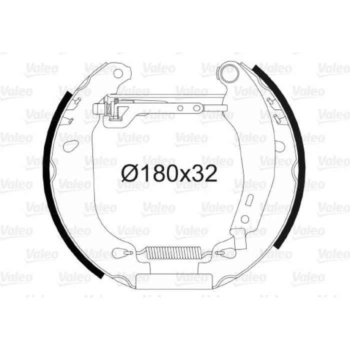 Valeo Bremsbacken 554672 Valeo Bremsbacken 554672