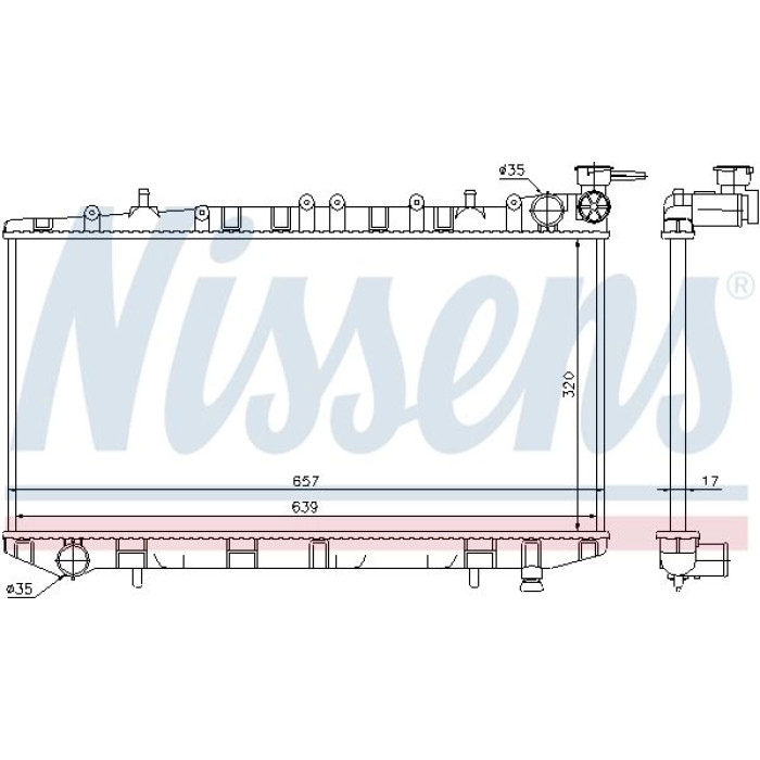 Nissens Wasserkühler PKW 62961 Nissens Wasserkühler PKW 62961