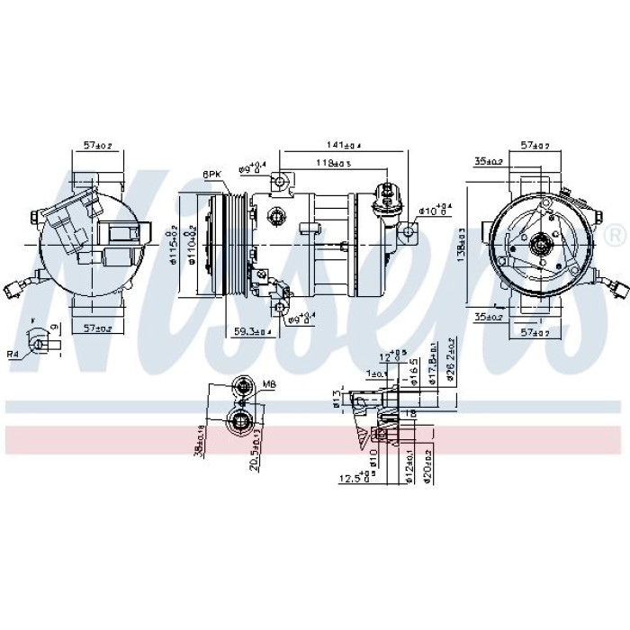 Nissens Klimakompressor PKW 890667 Nissens Klimakompressor PKW 890667