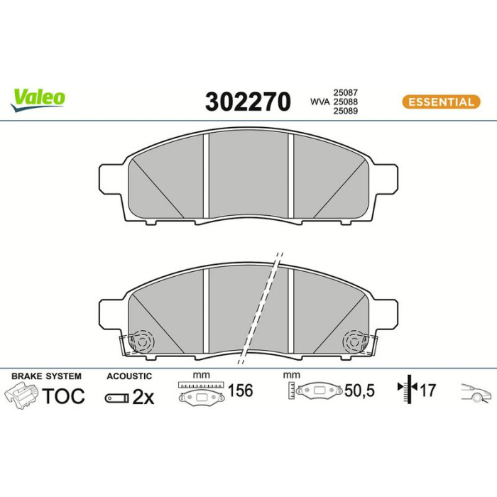 Valeo Bremsbelagsatz 302270