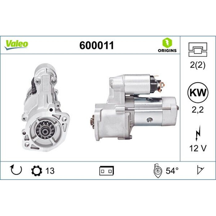 Valeo Anlasser 600011 Valeo Anlasser 600011