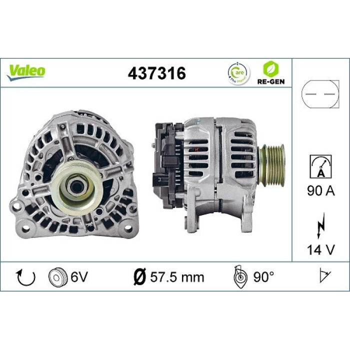 Valeo Lichtmaschine 437316 Valeo Lichtmaschine 437316