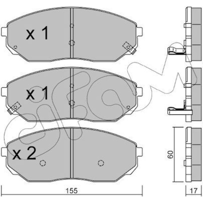 CIFAM Bremsbelagsatz, Scheibenbremse 822-515-0 CIFAM Bremsbelagsatz, Scheibenbremse 822-515-0