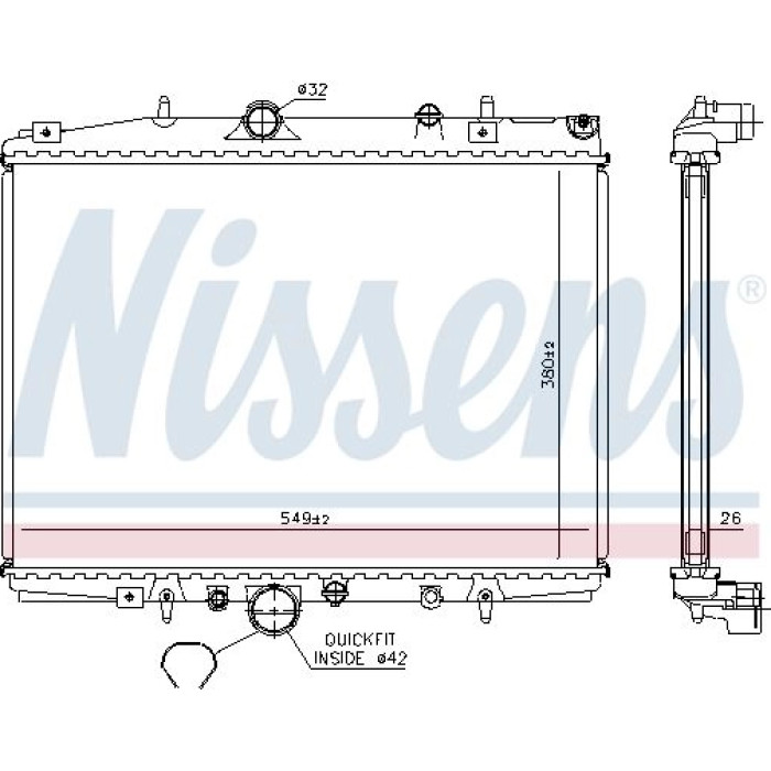 Nissens Wasserkühler PKW 63704A Nissens Wasserkühler PKW 63704A