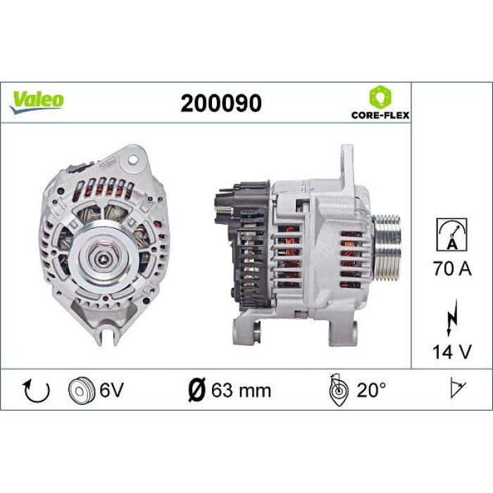 Valeo Lichtmaschine 200090 Valeo Lichtmaschine 200090