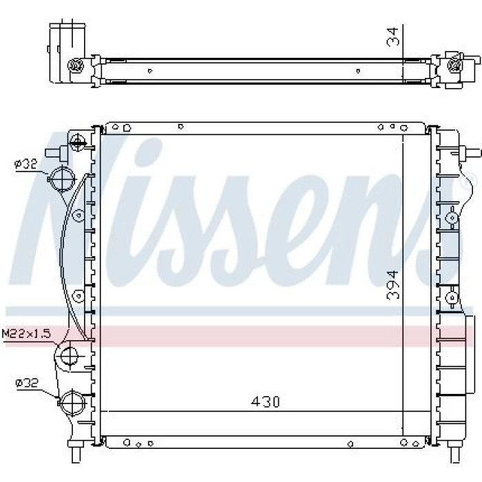 Nissens Wasserkühler PKW 63968A Nissens Wasserkühler PKW 63968A