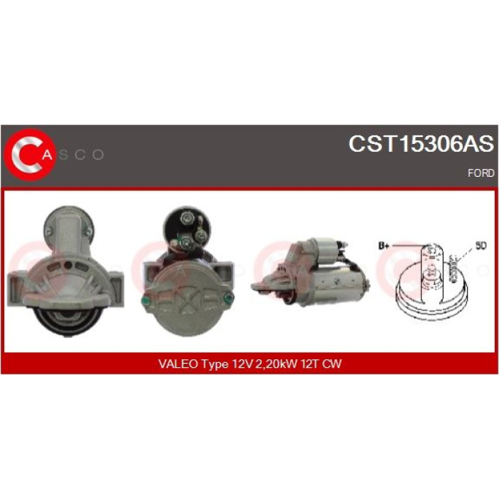CASCO Anlasser CST15306AS CASCO Anlasser CST15306AS