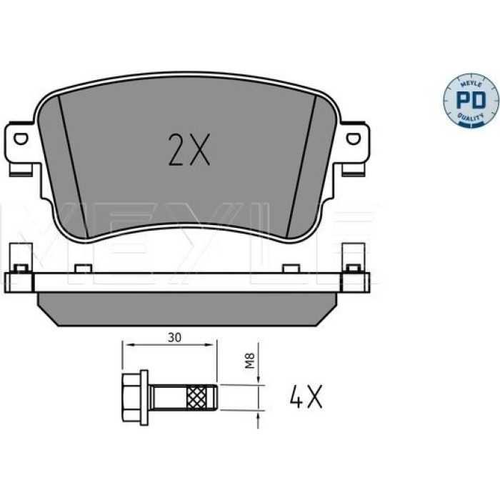 MEYLE Scheibenbremsbelagsatz 025 225 8818/PD MEYLE Scheibenbremsbelagsatz 025 225 8818/PD