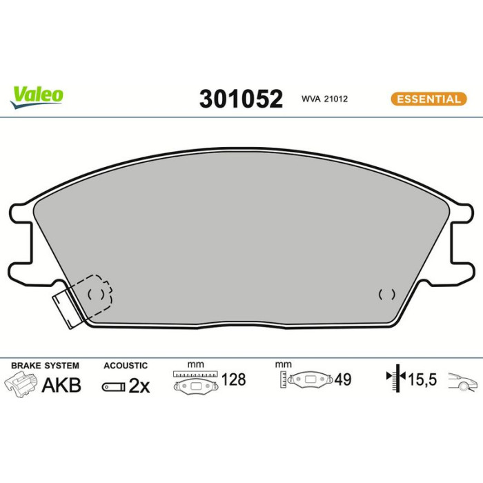 Valeo Bremsbelagsatz 301052