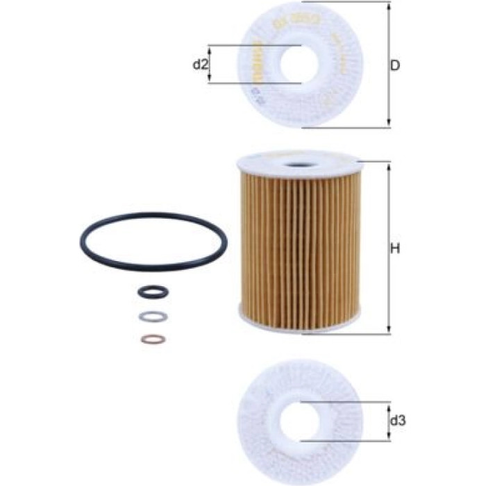 Mahle Original Ölfilter OX 355/3D Mahle Original Ölfilter OX 355/3D