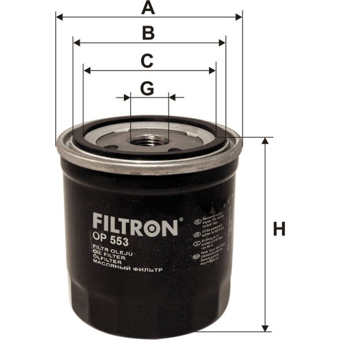 OP 553 Filtron Ölfilter OP 553 OP 553 Filtron Ölfilter OP 553