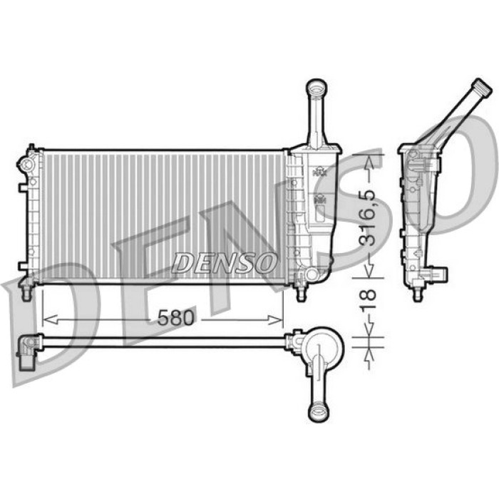 Denso Motorkühler DRM13011 Denso Motorkühler DRM13011