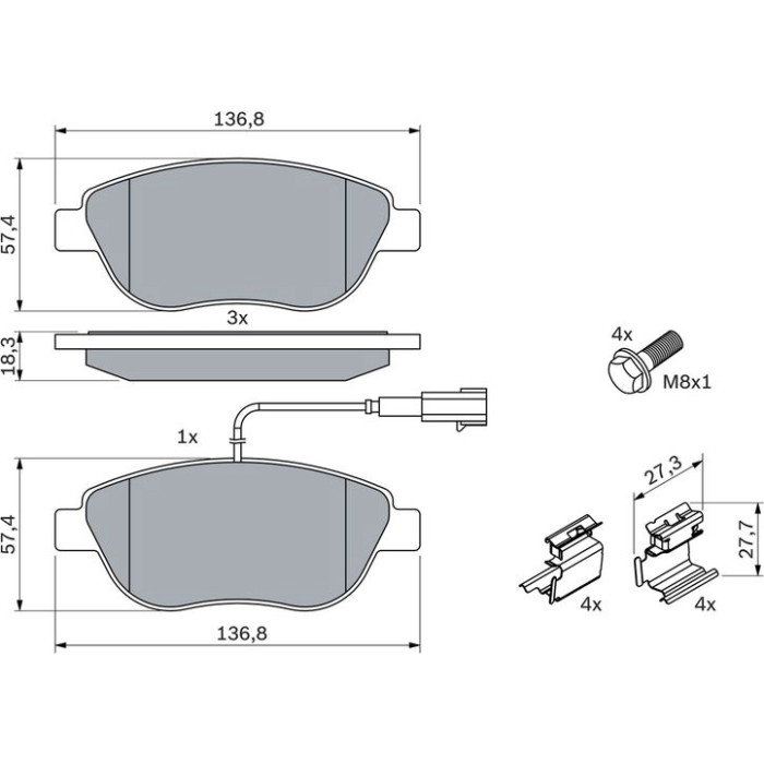 0 986 424 596 Bosch Bremsbelagsatz 0 986 424 596 0 986 424 596 Bosch Bremsbelagsatz 0 986 424 596