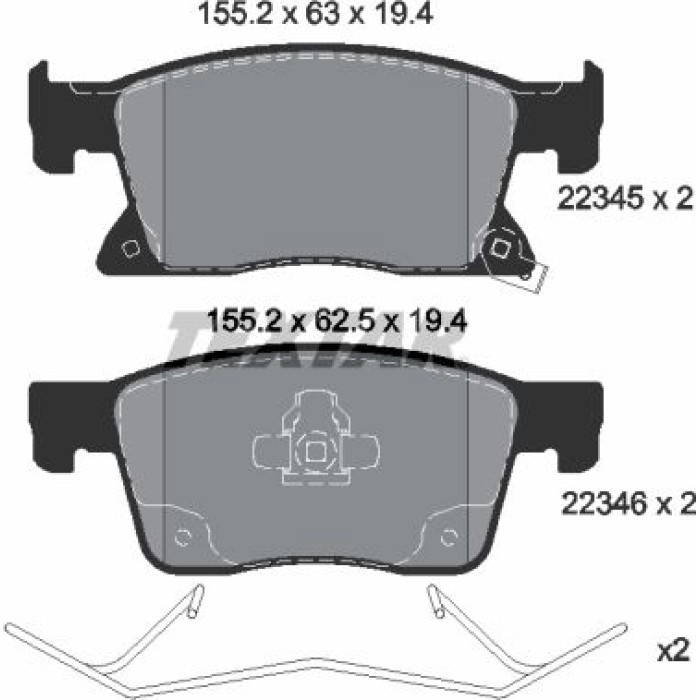 Textar Bremsbelagsatz 2234501