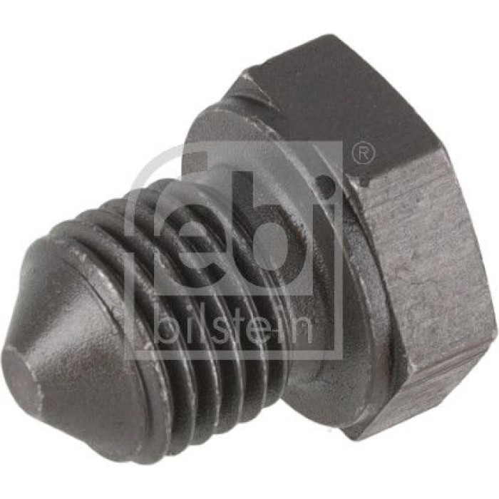 febi bilstein 12281 Ölablassschraube mit Dichtring M14 x 1,5 – Gesamtlänge 23,8 mm, Länge unter Kopf 16 mm, Außensechskant, SW 19 mm, Stahl, Innendurchmesser 14,4 mm, Außendurchmesser 20 mm, OE N 902 889 01 S1 / N 013 849 2