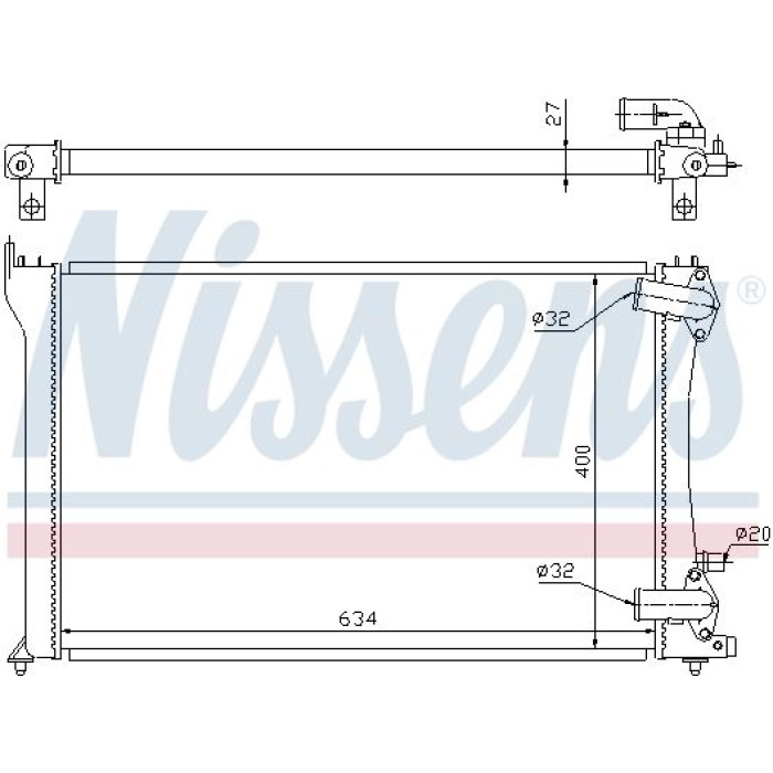 Nissens Wasserkühler PKW 63701 Nissens Wasserkühler PKW 63701