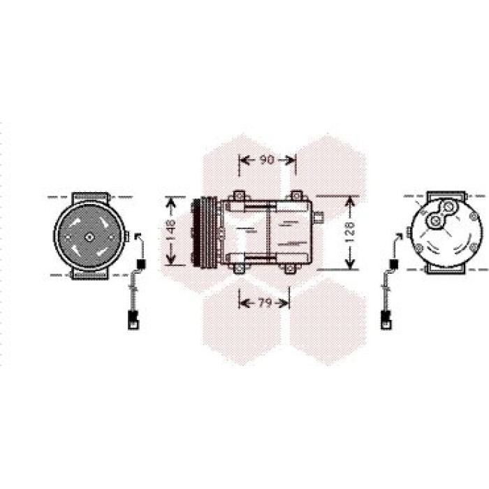 1800K277 Van Wezel Klimakompressor 1800K277 1800K277 Van Wezel Klimakompressor 1800K277