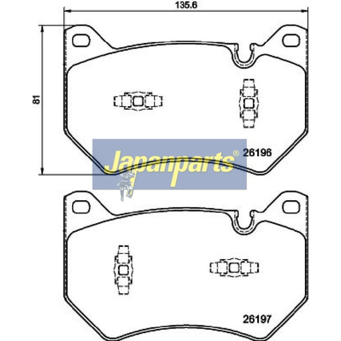 Japanparts Bremsbeläge PA-0963AF Japanparts Bremsbeläge PA-0963AF