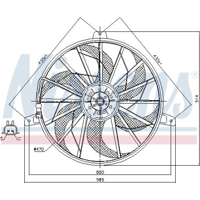 Nissens Kühlerlüfter PKW 85512 Nissens Kühlerlüfter PKW 85512