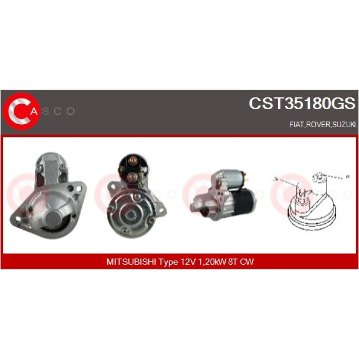 CASCO Anlasser CST35180GS CASCO Anlasser CST35180GS