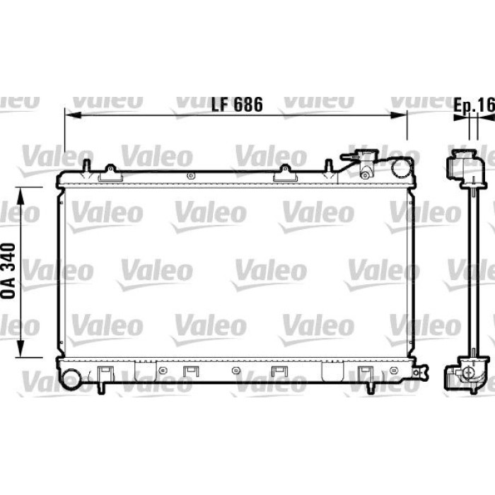 Valeo Motorkühler 732410 Valeo Motorkühler 732410
