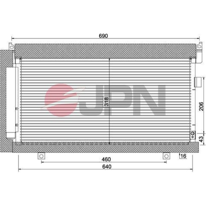 JPN Kondensator Klimaanlage 60C9132-JPN JPN Kondensator Klimaanlage 60C9132-JPN