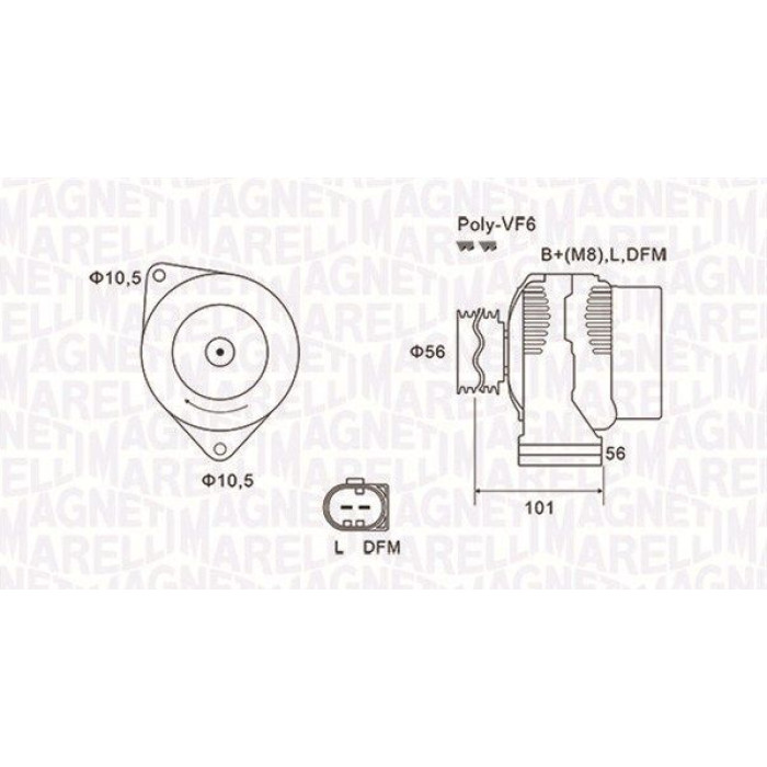 Magneti Marelli Lichtmaschine 063731689010 Magneti Marelli Lichtmaschine 063731689010